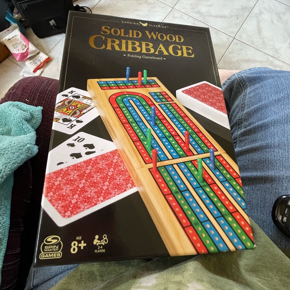 Cribbage board new never opened